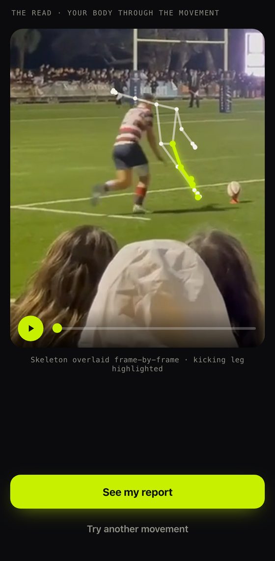 Skeleton at the top of the backswing